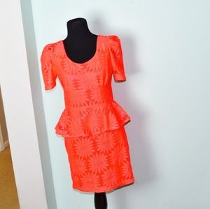 NWT Bright Clementine Colored Lace Dress